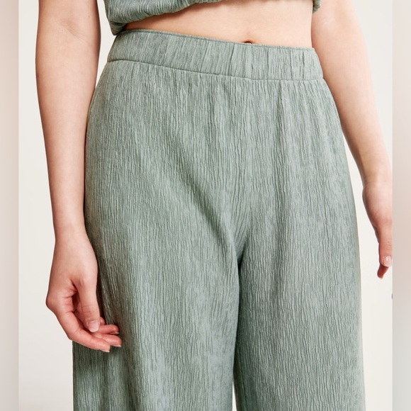 Abercrombie and Fitch Crinkle Textured Pull-On Pant XXS Long - Picture 3 of 5